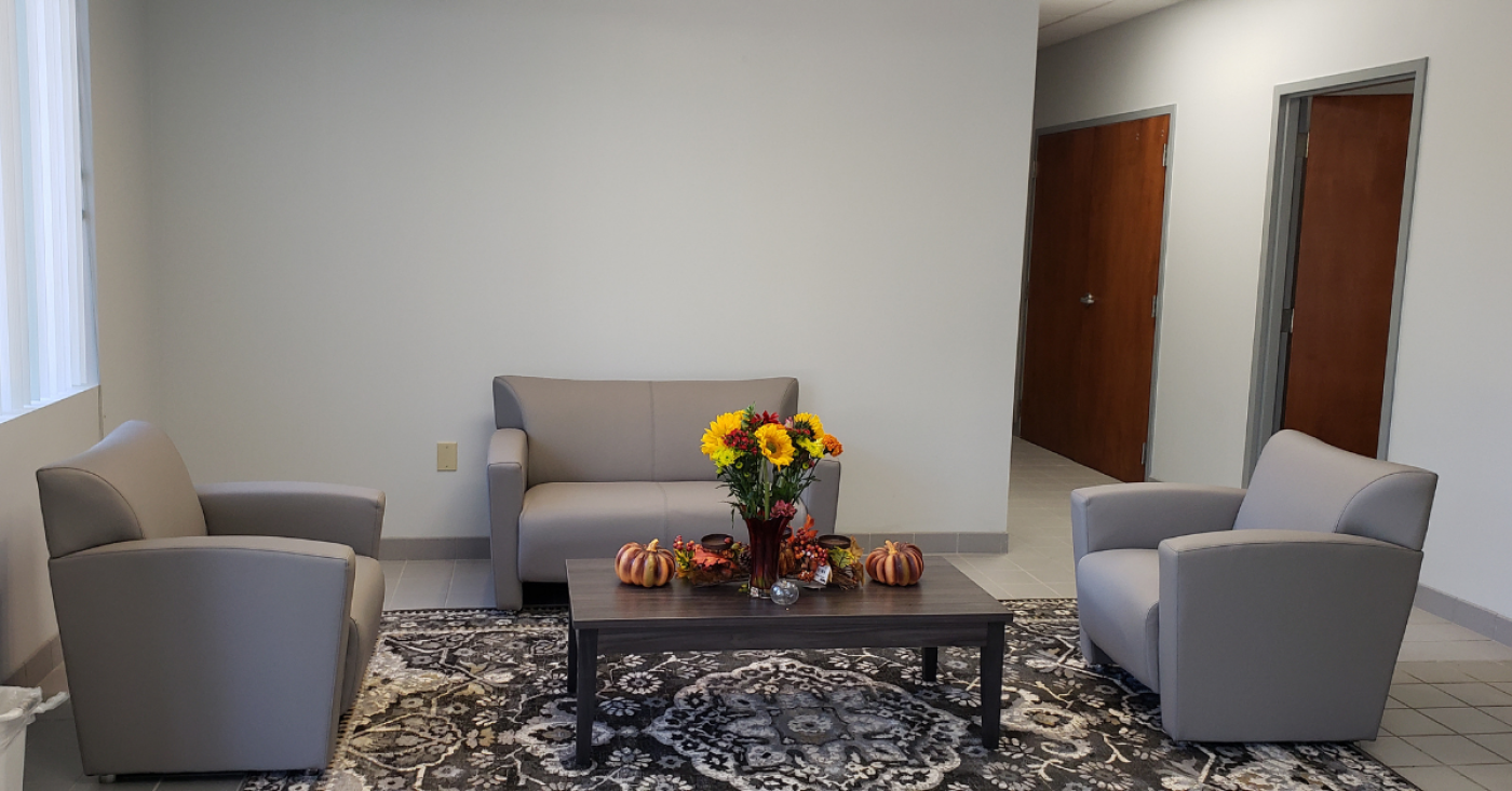 About: Lobby sitting area