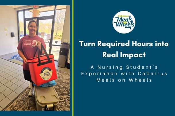 Turn Required Hours into Real Impact: A Nursing Student’s Experience - student with meal coolers