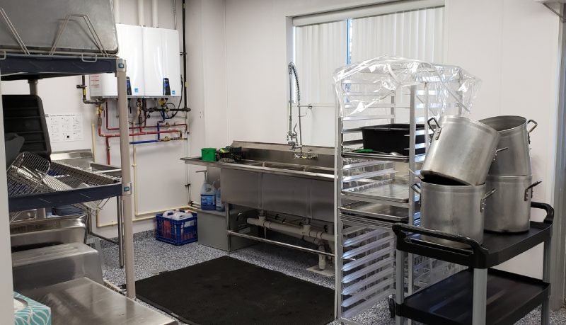 50th Anniversary look: Commercial kitchen dishwasher area