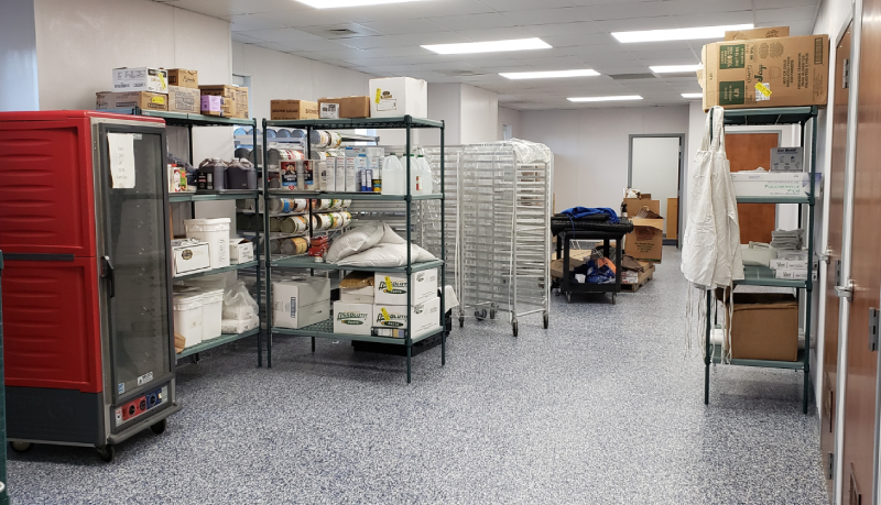 50th Anniversary look: Commercial kitchen dry storage area
