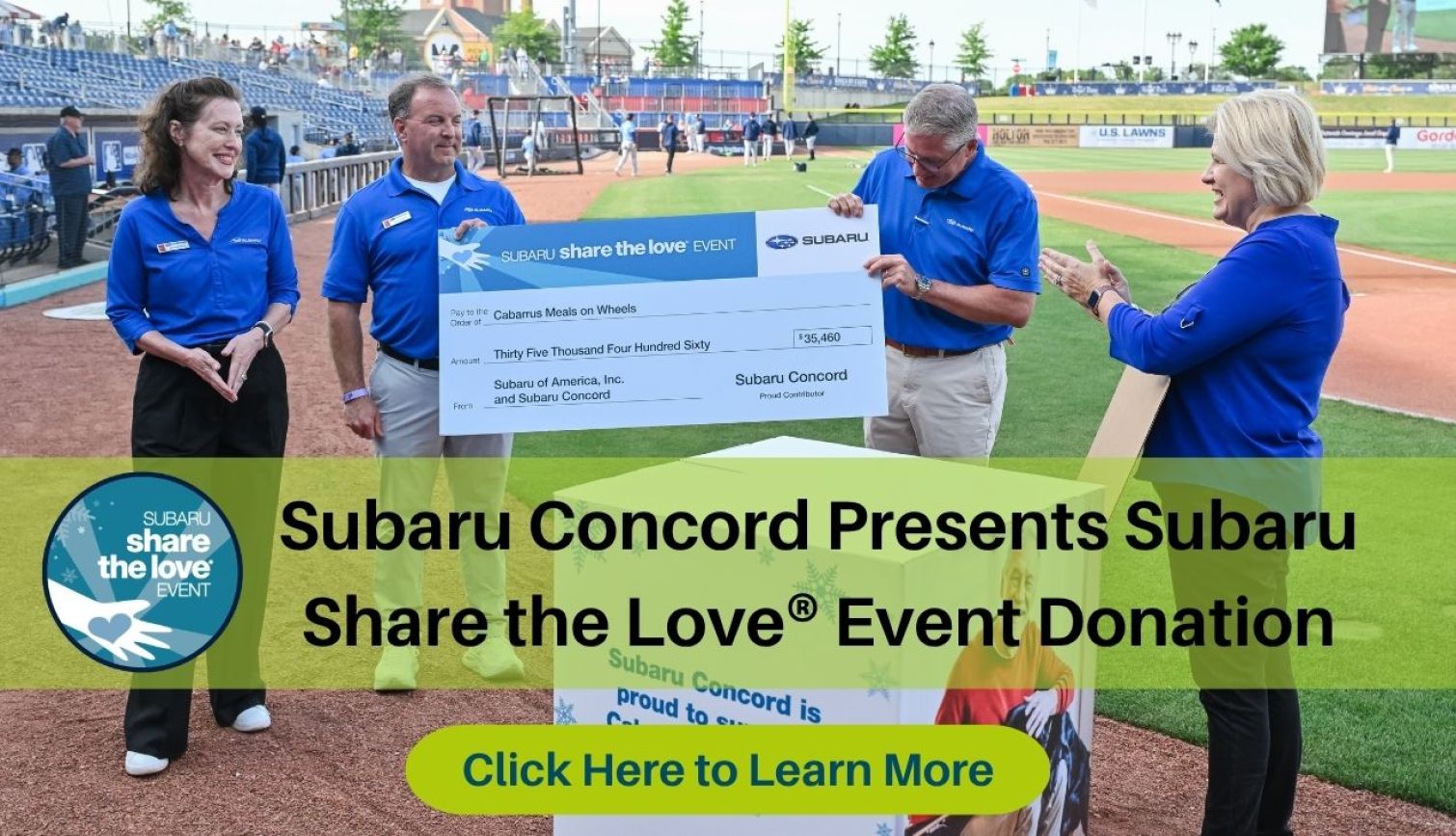 Subaru donation to Cabarrus Meals on Wheels