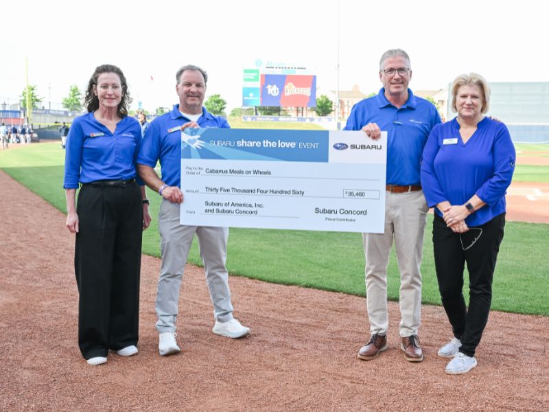 Subaru Concord Presents Subaru Share the Love® Event Donation to Cabarrus Meals on Wheels